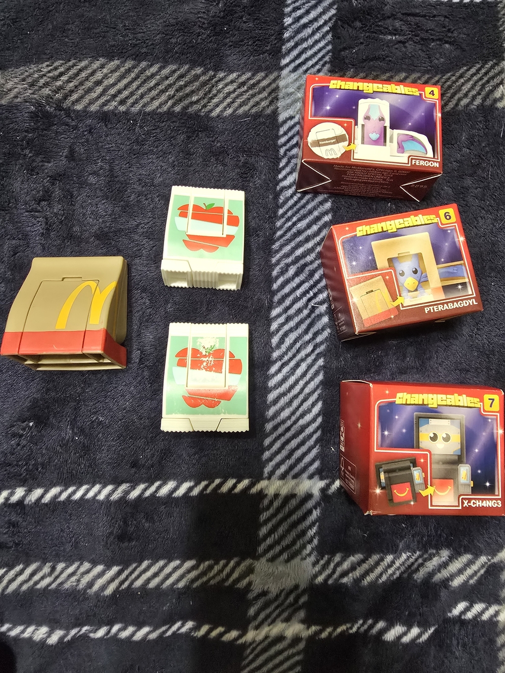 McDonald's Changeables Toy Set with Red, Gold, White Accents